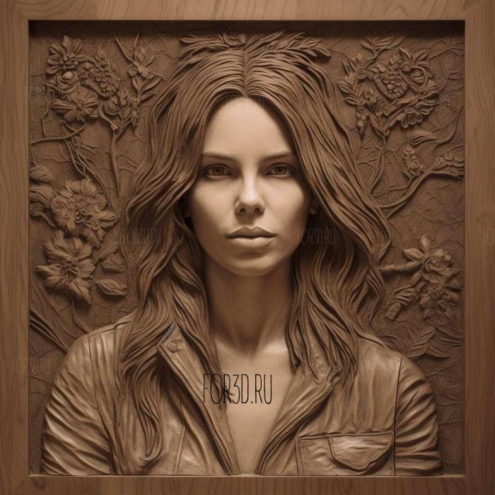 Kate Beckinsale 4 stl model for CNC